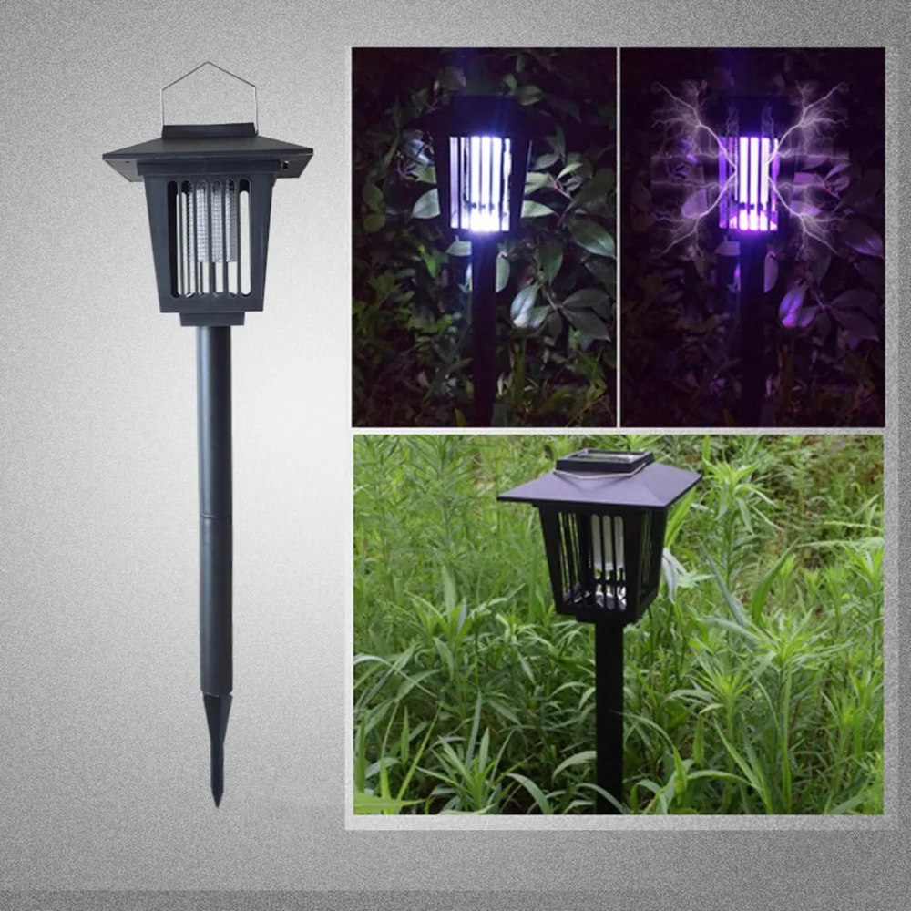 Insecticide solaire pour moustiques & lumière pour piquet de jardin
